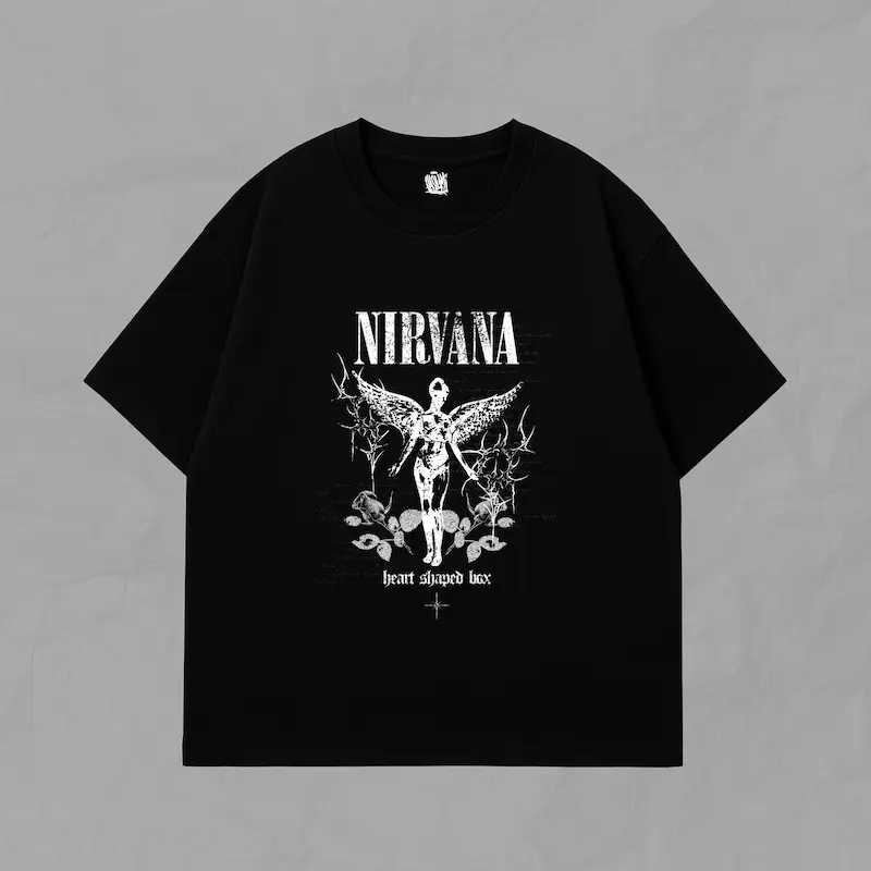 تیشرت آستین کوتاه Nirvana-Heart shaped box