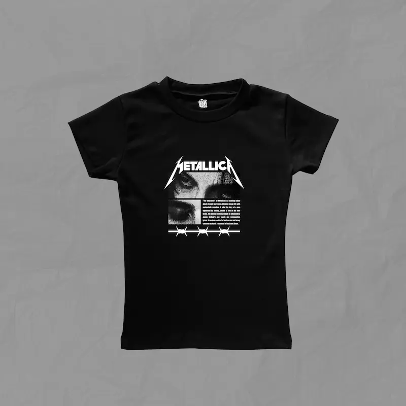 تیشرت دخترانه ی فیت Metallica-Unforgiven
