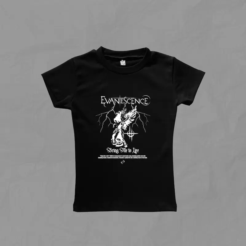 تیشرت دخترانه ی فیت Evanescence-Bring me to life 