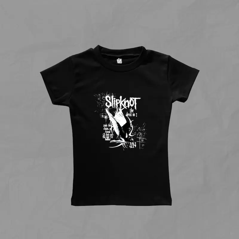 تیشرت دخترانه ی فیت Slipknot-The devil in I