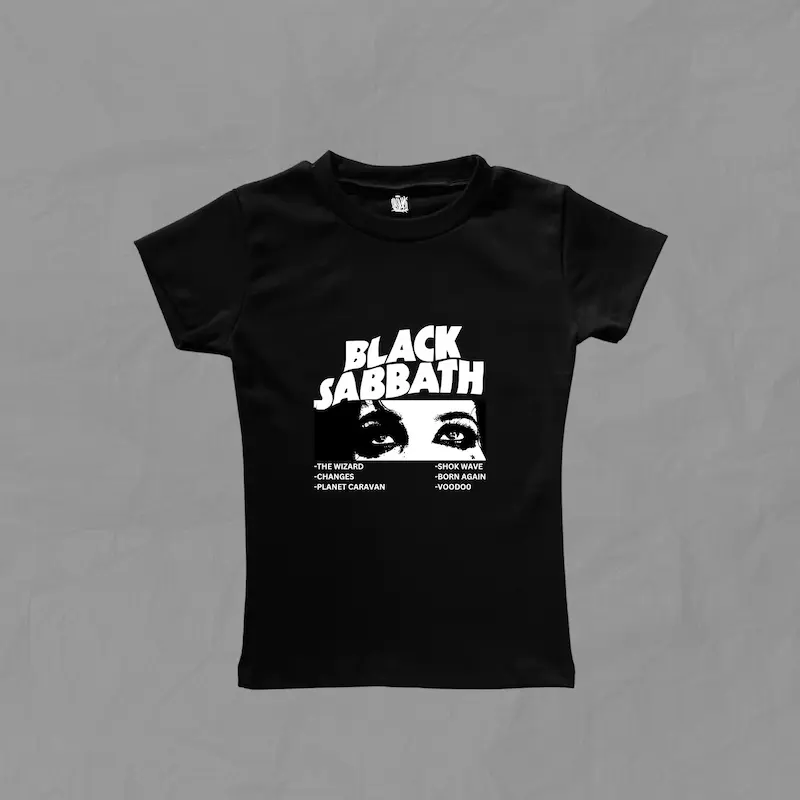 تیشرت دخترانه ی فیت Black Sabbath-Tracks