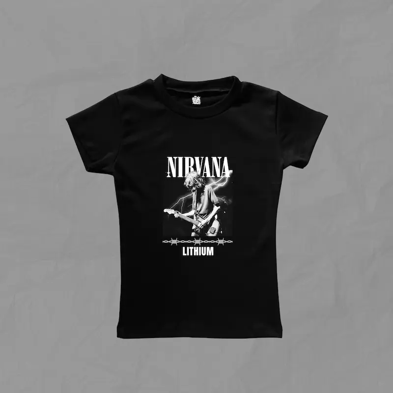 تیشرت دخترانه ی فیت Nirvana-Lithium