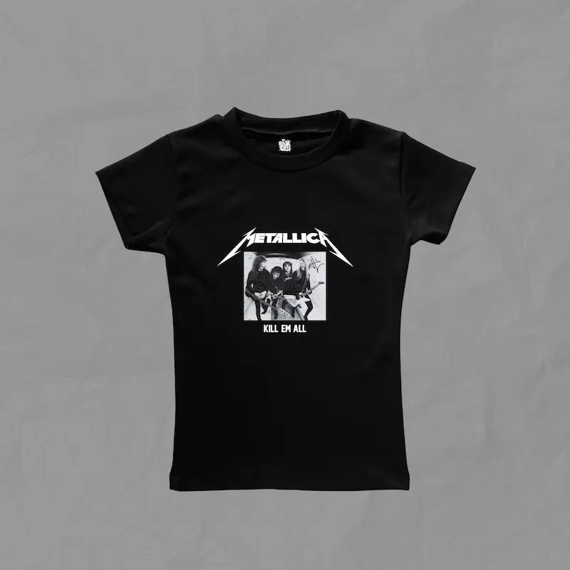 تیشرت دخترانه ی فیت Metallica-Kill em all
