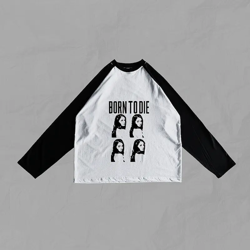 تیشرت آستین رگلان اور سایز Born To Die