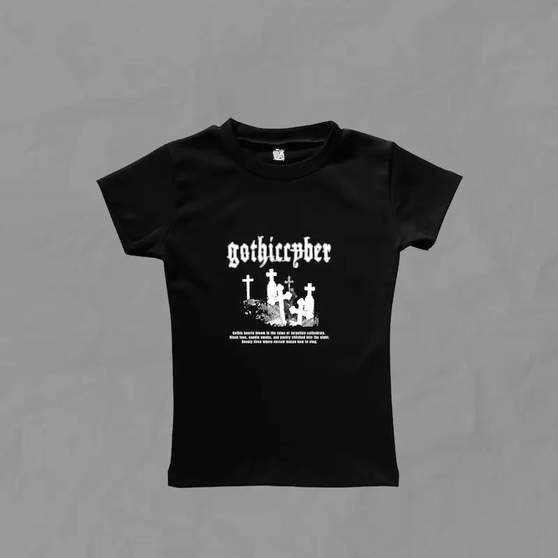 تیشرت دخترانه ی فیت Gothic Cyber