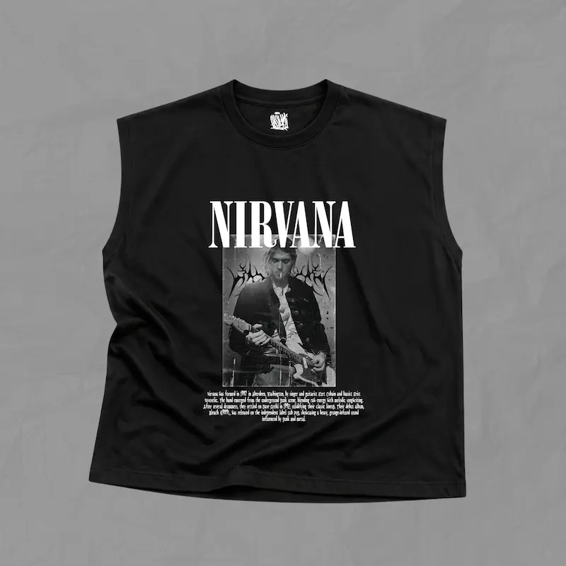 رکابی باکسی Nirvana-kurt Cobain
