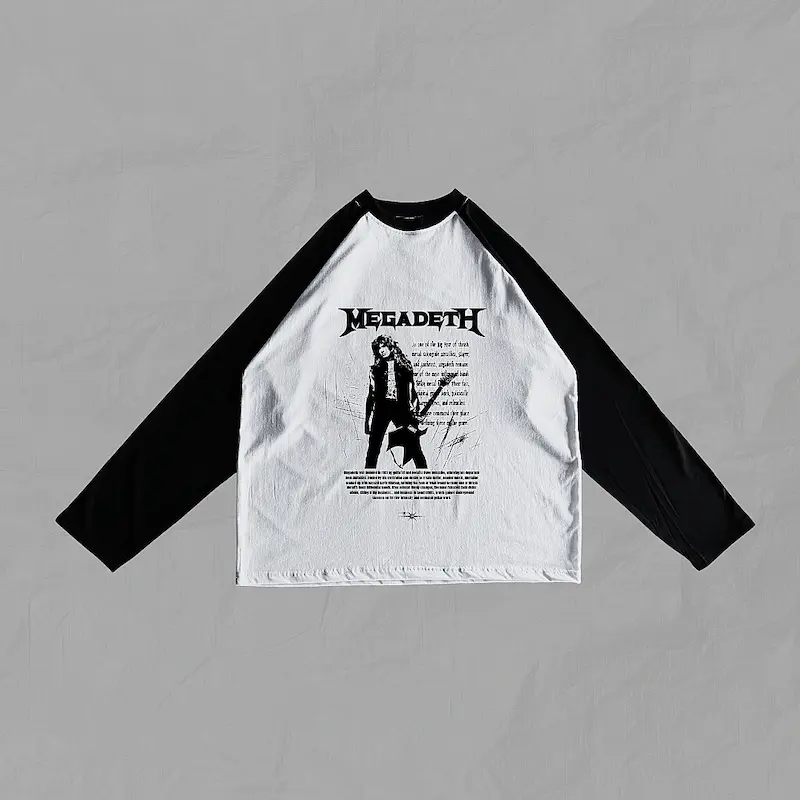 تیشرت آستین رگلان اور سایز Megadeath