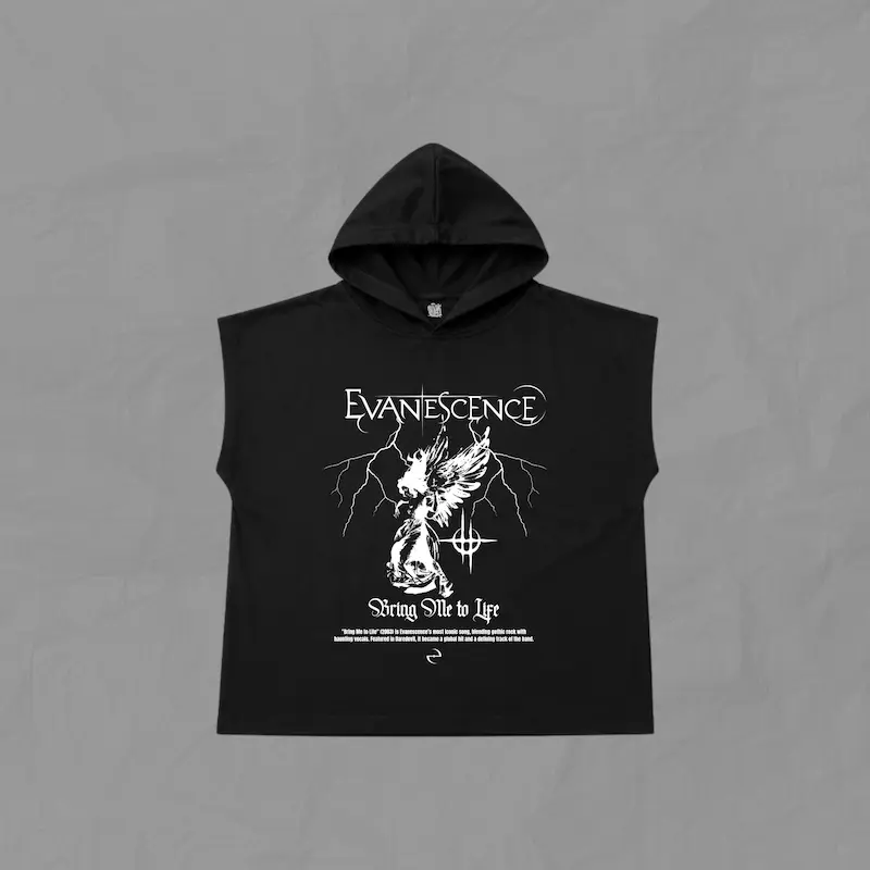 رکابی کلاهدار اور سایز طرح Evanescense-Bring me to life