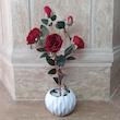 گلدان به همراه گل مصنوعی مدل رز کد 7887