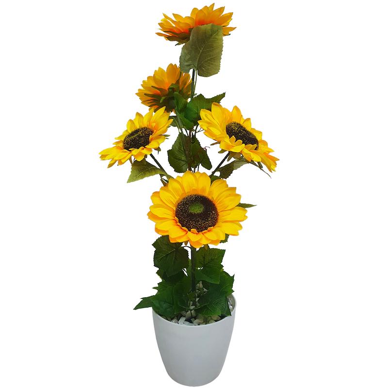 گلدان به همراه گل مصنوعی مدل آفتابگردان کد 5G