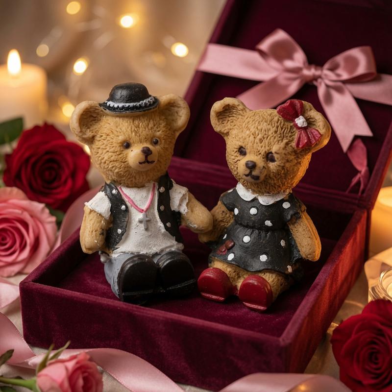 مجسمه زوج خرس دکوری کد 2124