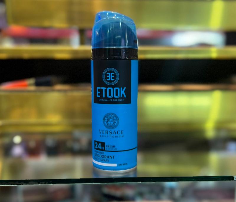 اسپری بدن مردانه ایتوک مدل ورساچه پورهوم versace حجم 200 میلی لیتر