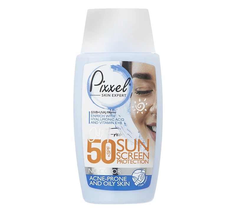 کرم ضد آفتاب بی رنگ پیکسل مدل Oily Acne Prone Skin با SPF50 مناسب پوست چرب حجم 50 میلی لیتر