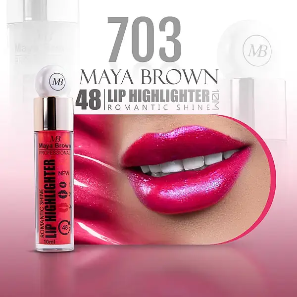 رژ لب مایع شاین مایا براون کد 703 MAYA BROWN