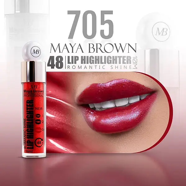 رژ لب مایع شاین مایا براون کد 705 MAYA BROWN