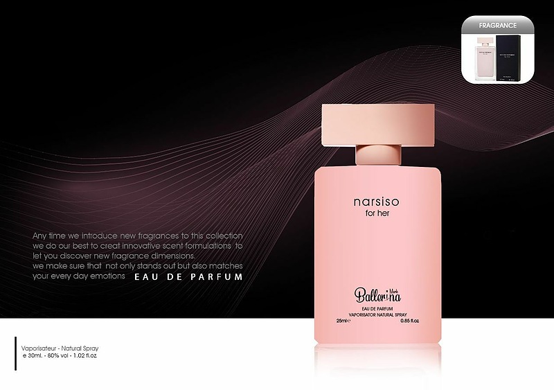 عطر جیبی زنانه بالرینا مدل نارسیسو Narsiso