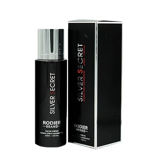 ادکلن عطر جیبی مردانه رودیر RODIER مدل سیلور سکرت (سیلور سنت) SILVER SECRET حجم 30 میل