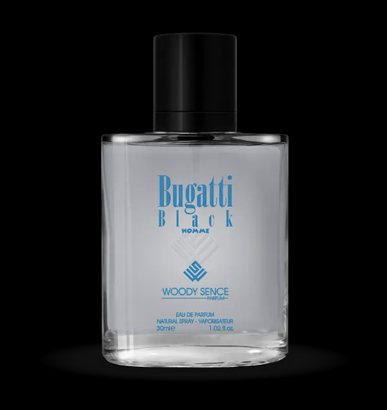 عطر جیبی مردانه وودی سنس مدل بوگاتی بلک Bugatti Black