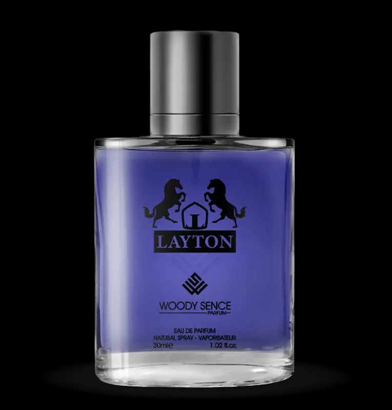 عطر جیبی مردانه وودی سنس مدل لیتون Layton