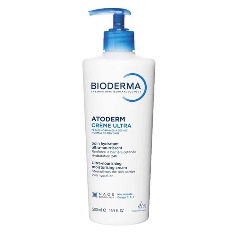 کرم مرطوب‌کننده آتودرم بایودرما Crème Ultra حجم 500 میلی‌لیتر برای پوست نرمال تا خشک