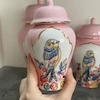 جینجر جار سرامیکی طرح قناری صورتی