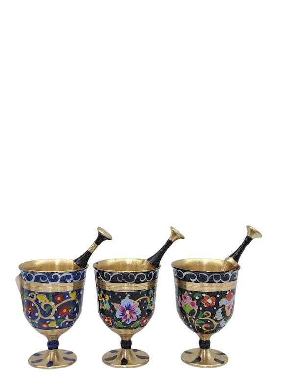 هاونگ برنجی نقاشی شده