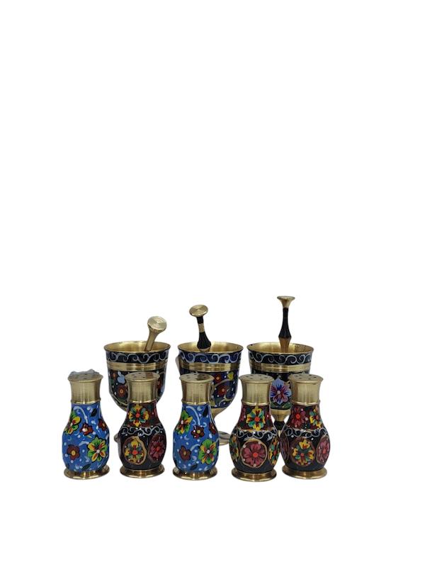 هاونگ برنجی نقاشی شده