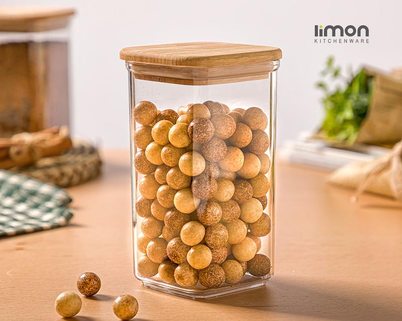 بانکه ادویه سارینا درب چوب سایز 1 لیمون