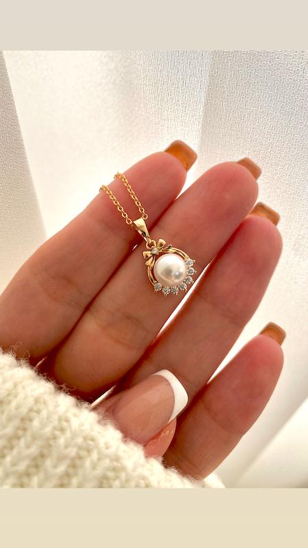 کردنبندمروارید پاپیونی ژوپینگ 