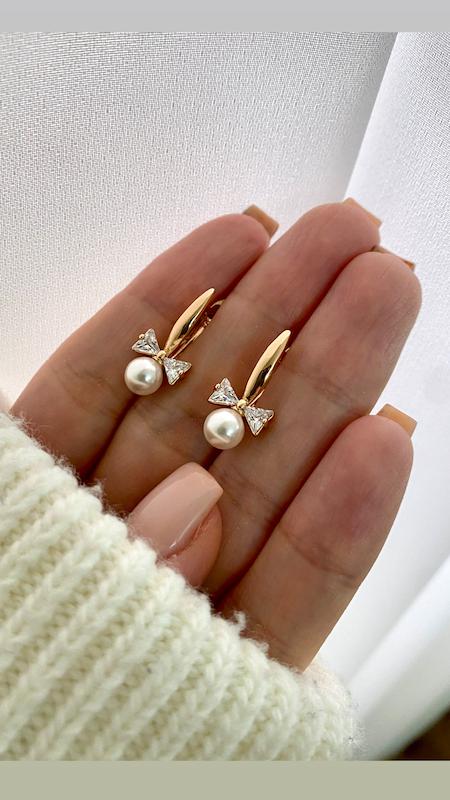 گوشواره مروارید پاپیونی ژوپینگ