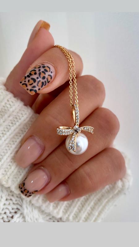 گردنبند پاپیون مروارید ژوپینگ 