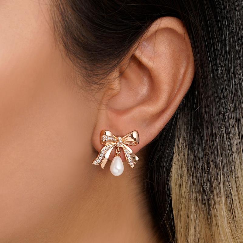 گوشواره مروارید پاپیون ژوپینگ 