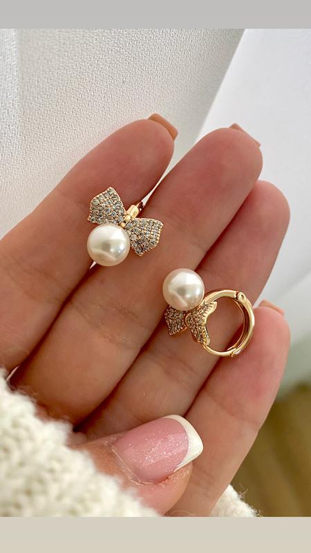گوشواره مروارید پاپیون ژوپینگ 