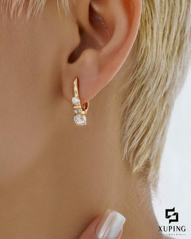 گوشواره حلقه نگین ژوپینگ