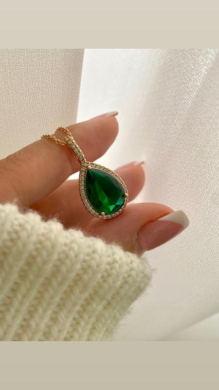 گردنبند زمردی ژوپینگ 