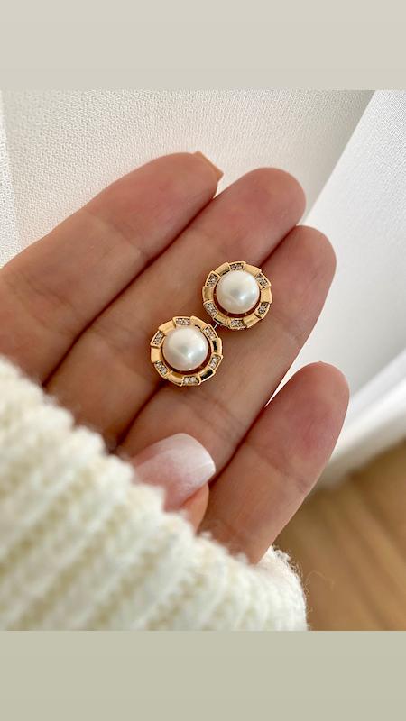 گوشواره میخی مروارید ژوپینگ