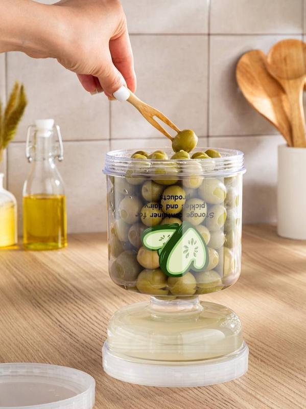 ظرف ترشی و خیارشور مدل ساعت شنی