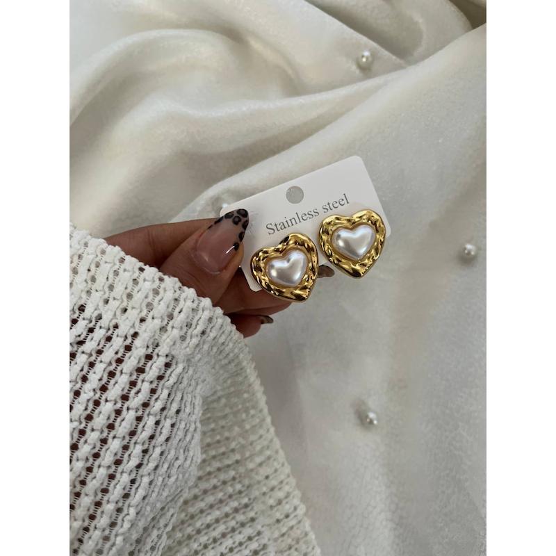 گوشواره مرواریدقلبی