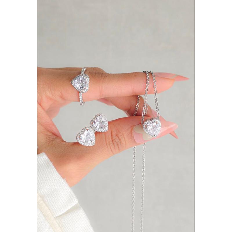 ست قلب نگینی