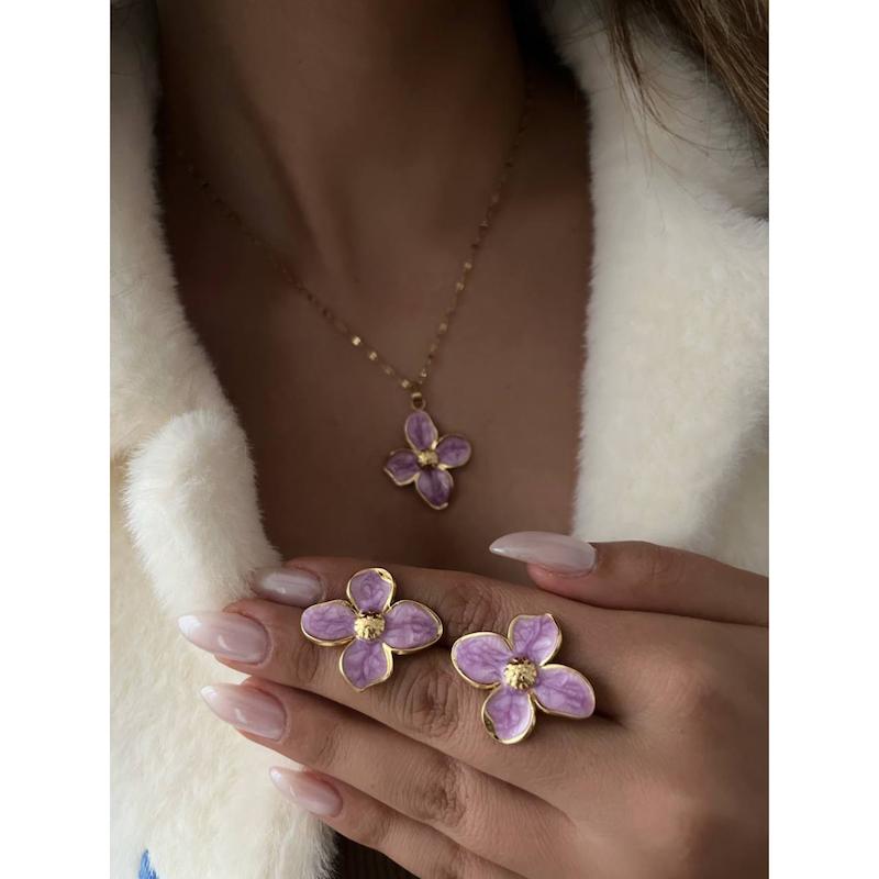 نیم ست گل میناکاری