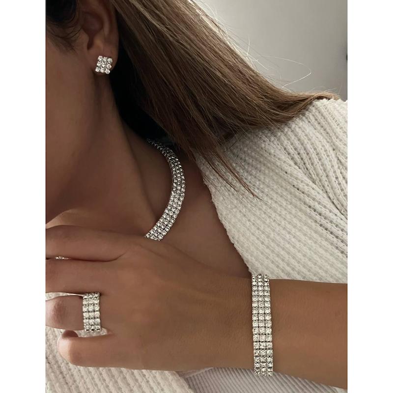 ست نگینی سه لاین