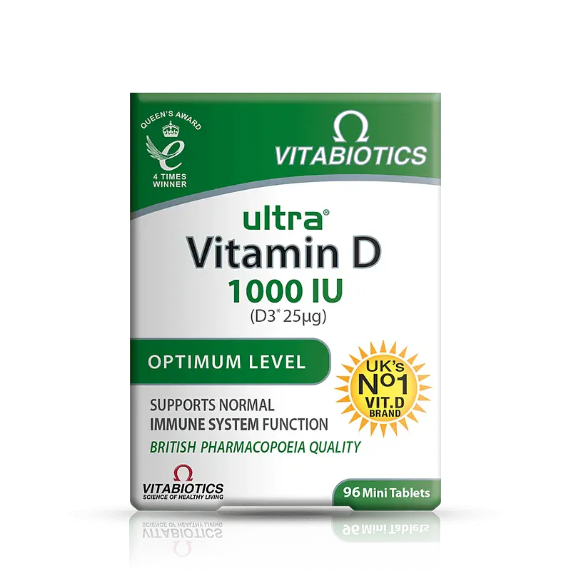 الترا ویتامین د ۱۰۰۰ویتابیوتیکسULTRA VITAMIN D 1000IU VITABIOTICS