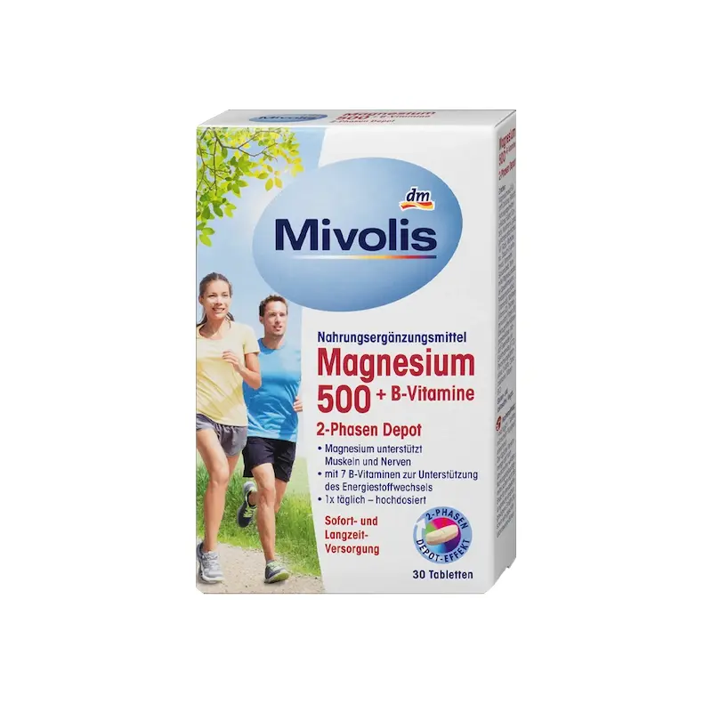 منیزیم 500+ویتامین ب میولیس  MIVOLIS MAGNESIUM500+B VITAMINE 