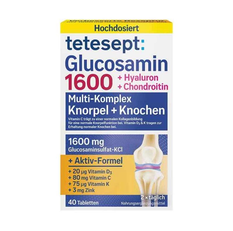 گلوکوزامین و هیالورون ۱۶۵۰ تتسپت TETESEPET GLUCOSAMINE 1600