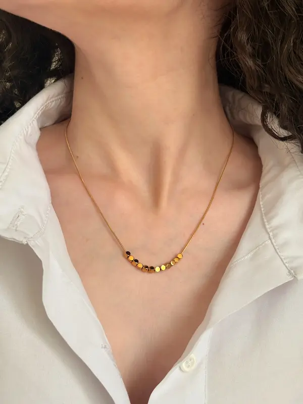 گردنبند گوی ساده(کد5003)                