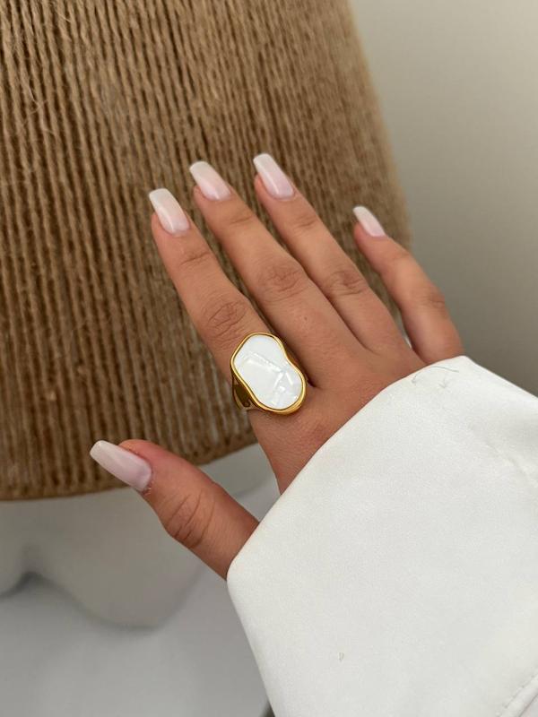 انگشتر سفید طلایی