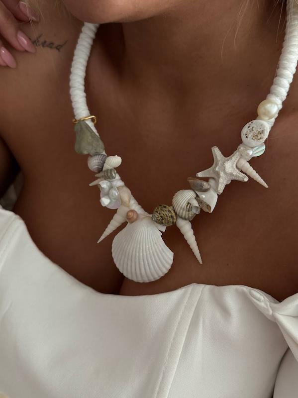 گردنبند صدفی دست ساز