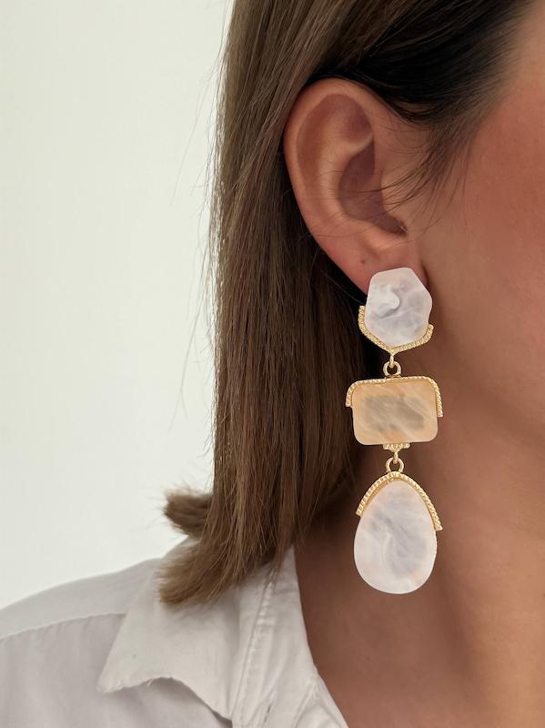 گوشواره طرح سنگ