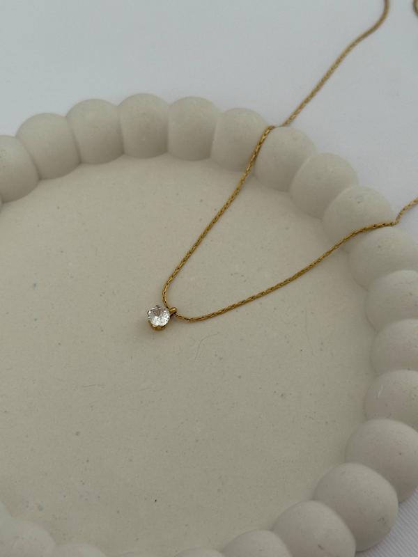 گردنبند تک نگین 