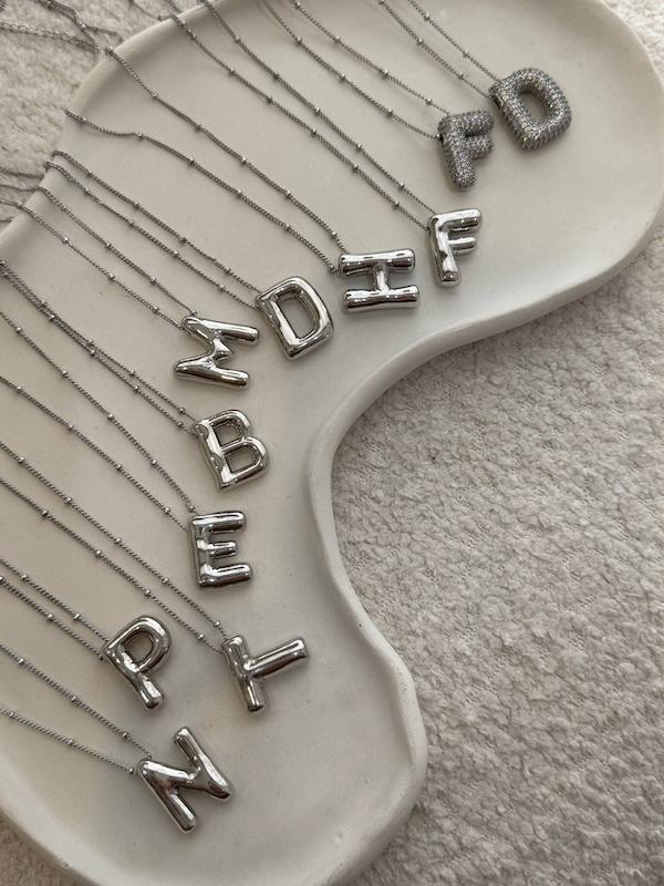 گردنبند حروف استیل ونگین دار